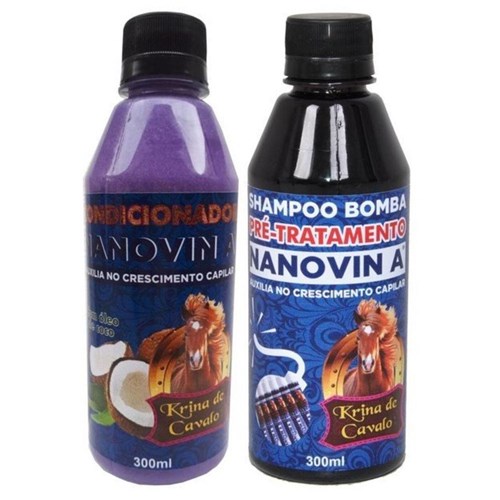 Shampoo e Condicionador Nanovin a Krina de Cavalo 2x300ml