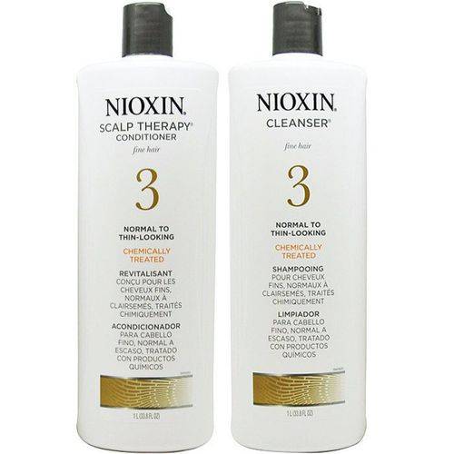 Shampoo e Condicionador Nioxin 3 - 1000 Ml