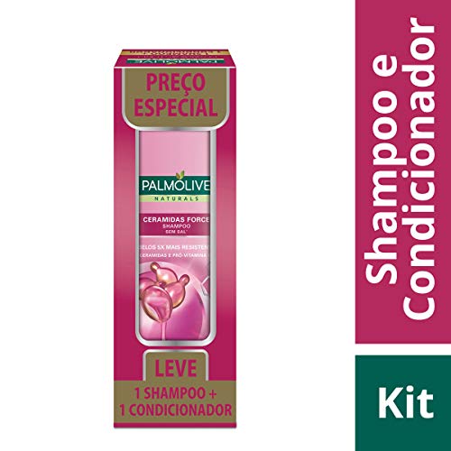 Shampoo e Condicionador Palmolive Naturals Ceramidas Force 350ml Promo Leve 1 Shampoo + 1 Condicionador