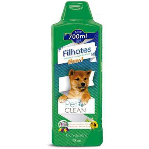 Shampoo e Condicionador Pet Clean 2 em 1 Filhotes - 700ml