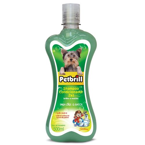 Shampoo e Condicionador Petbrilho para Cães e Gatos 2 em 1 - 500ml