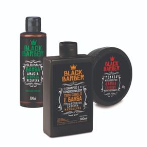 Shampoo e Condicionador + Pomada + ?leo Black Kit Muriel