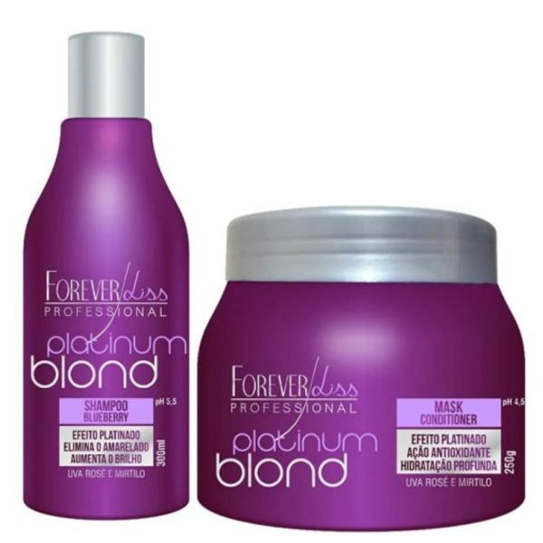 Shampoo e Mascara Matizadorora Platinum Blond Forever Liss