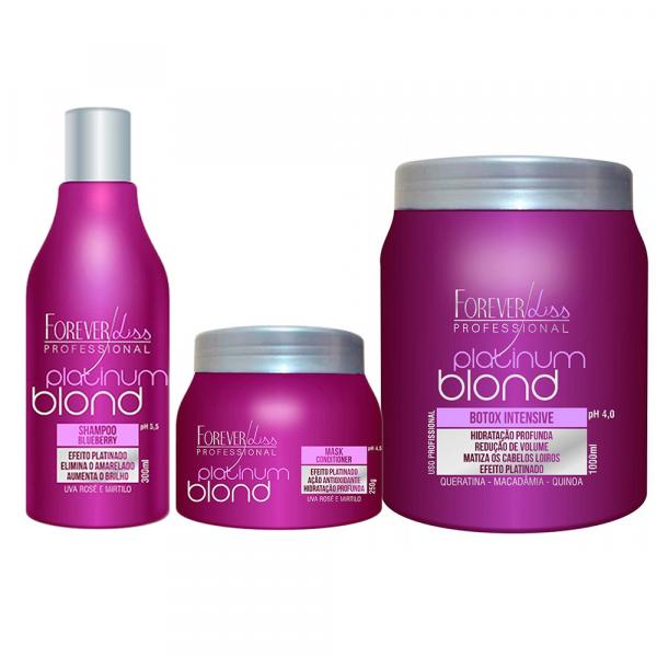Shampoo e Máscara Platinum Blond e Bottox Platinum Blond 1Kg - Forever Liss
