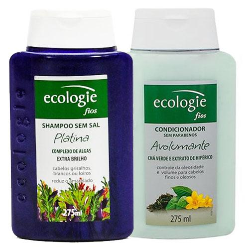 Shampoo Ecologie Cabelos Grisalhos + Condicionador Avolumante - Ecologie