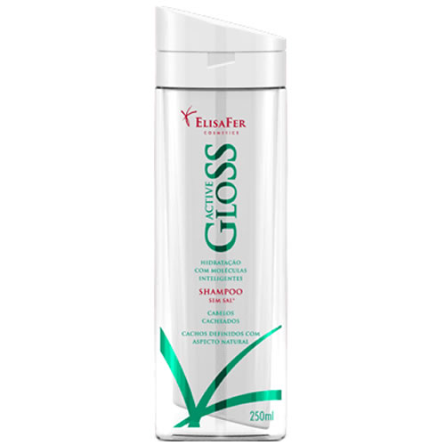Shampoo Elisafer Active Gloss Cabelos Cacheados 250ml