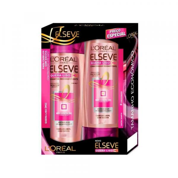 Shampoo Elseve Quera Liso 400ml + Condicionador 200ml - Loréal