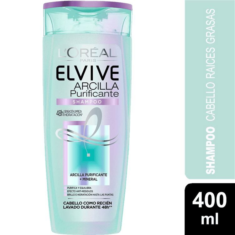 Shampoo Elvive 400 Ml, Arcilla Purificante