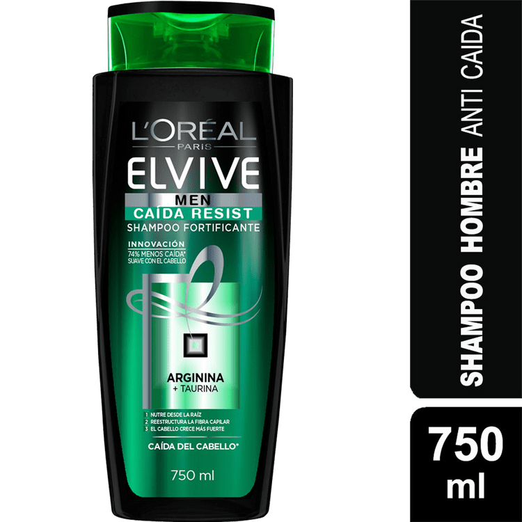 Shampoo Elvive Men 750 Ml, Caída Resist