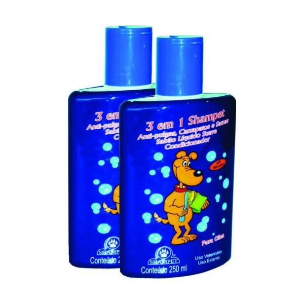 Shampoo 3 em 1 Antipulgas e Carrapatos Shampet 250ml
