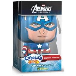 Shampoo 2 em 1 Cabeças Divertidas Avengers Capitão América 250ml - Biotropic