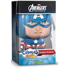 Shampoo 2 em 1 Cabeças Divertidas Avengers Capitão América 250ml