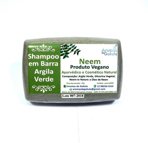 Shampoo Em Barra Com Argila Verde Aromas De Gokula 170g