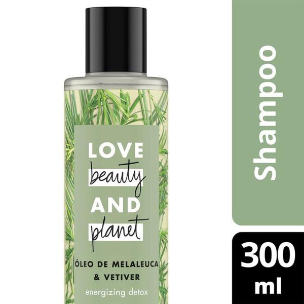 Shampoo Energizing Detox Óleo de Melaleuca Vetiver Love Beauty And Planet 300ml