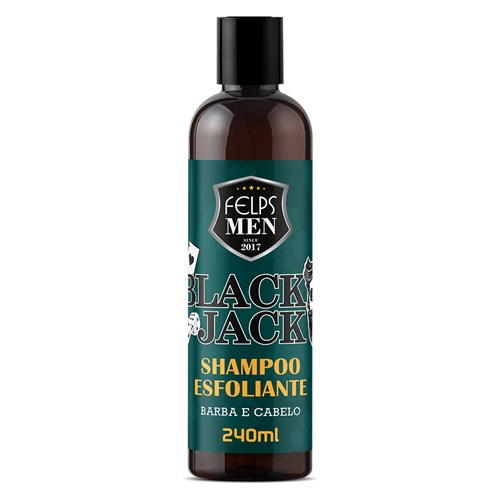 Shampoo Esfoliante Black Jack Felps Men Barba e Cabelo 240mL