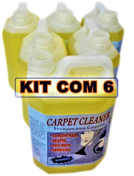 Shampoo Especial P/lavagem de Estofados e Carpetes-kit C/6 Galões de 5 Litros - Carpet Cleaner Royal