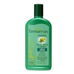Shampoo Farmaervas Algas Menta e Arnica Cabelos Oleosos 320Ml