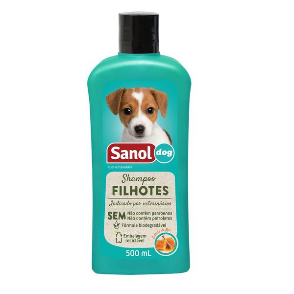 Shampoo Filhotes Sanol Dog para Cães e Gatos - Sanol (500 Ml) - Sanol - Total Química