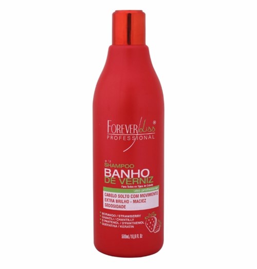 Shampoo Forever Liss Banho de Verniz Morango 500ml