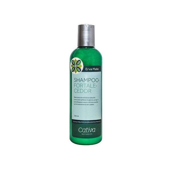 Shampoo Fortalecedor Erva Mate com Guanxuma e Gengibre Orgânico Natural Vegano 240ml - Cativa Natureza