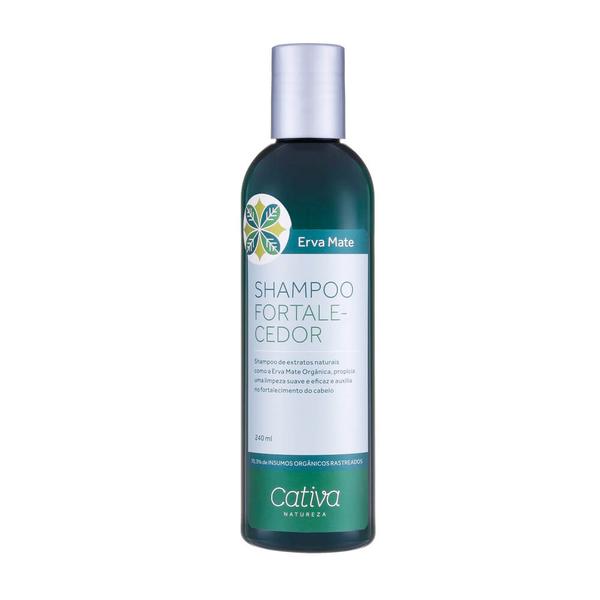 Shampoo Fortalecedor Natural de Erva Mate 240ml Cativa Natureza