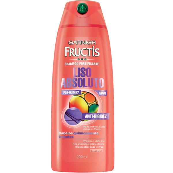Shampoo Fructis Liso Absoluto Pós-Química 200ml - Garnier