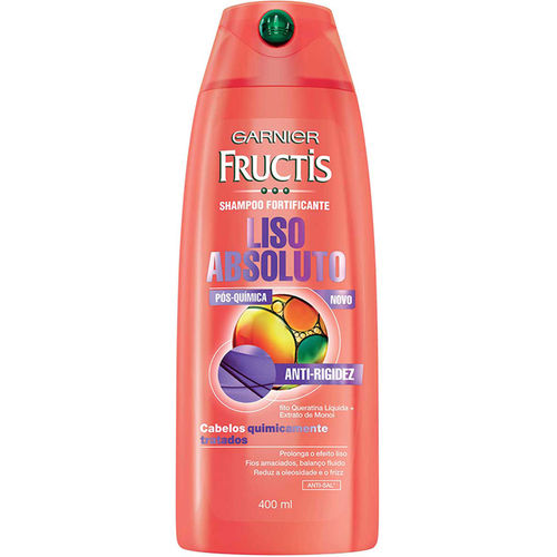 Shampoo Garnier Fructis Liso Absoluto Pós Química 400ml
