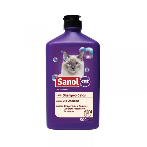 Shampoo Gatos 500ml Sanol(Cat) - com 12Un