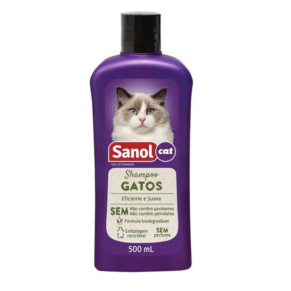 Shampoo Gatos Sanol Cat - Total Química (500 Ml) - Sanol - Total Química