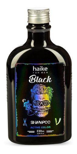 Shampoo Haike Black For Men Tonaliza Cabelos Grisalhos 230ml - Haike For Men