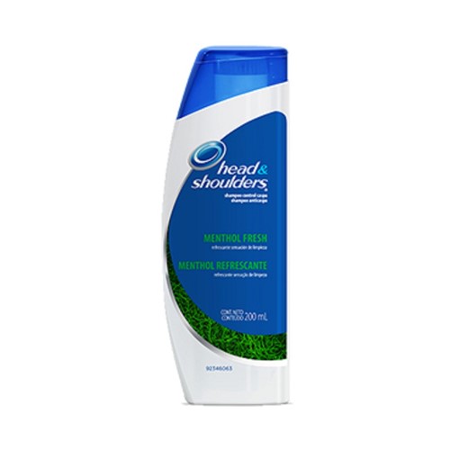 Shampoo Head&Shoulders Anticaspa Menthol Refrescante 200mL