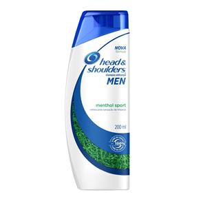 Shampoo Head & Shoulders Anticaspa Menthol Refrescante Masculino - 200ml