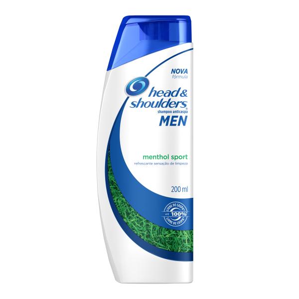 Shampoo Head Shoulders Anticaspa Menthol Refrescante Masculino - 200mL