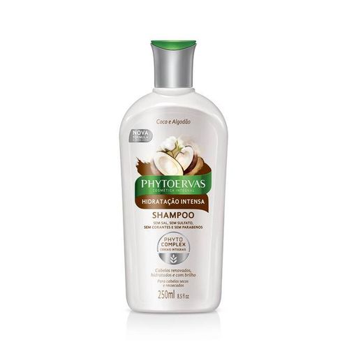 Shampoo Hidratação Intensa Coco e Algodão Phytoervas 250ml