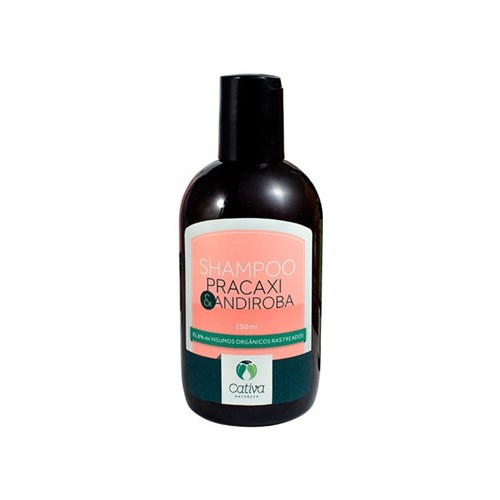 Shampoo Hidratante e Reconstrutor Natural, Vegano e Orgânico Pracaxi e Andiroba 250Ml - Cativa Natureza