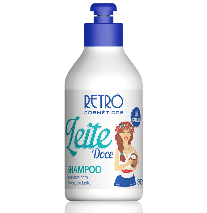 Shampoo Hidratante Leite Doce Retrô Cosméticos 300ML