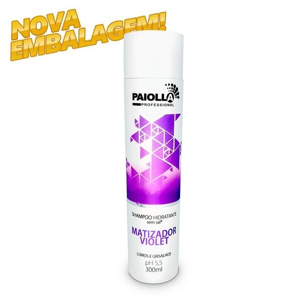 Shampoo Hidratante - Matizador Violet - 300ml - Paiolla Cosméticos