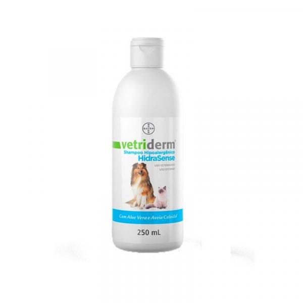 Shampoo Hipoalergênico Bayer Vetriderm Hidra Sense para Cães e Gatos - 250ml