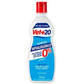 Shampoo Hipoalergênico Vet20+ 500ml