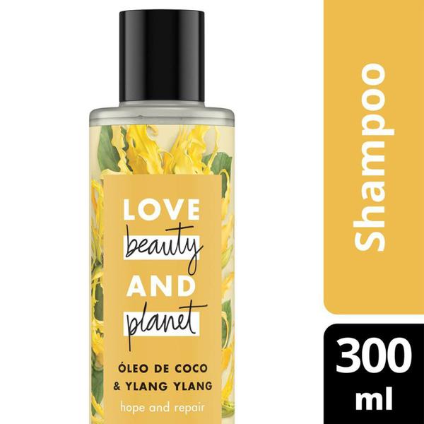 Shampoo Hope And Repair Óleo de Coco Ylang Ylang Love Beauty And Planet 300ml