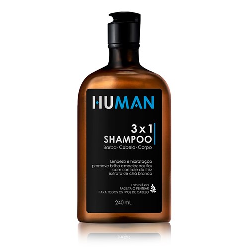 Shampoo Human 3 em 1 Incolor