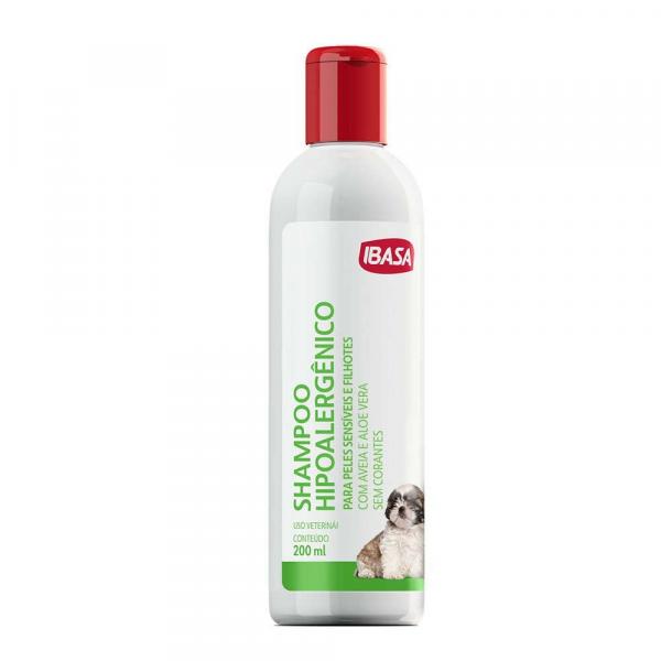 Shampoo Ibasa Hipoalergênico 200ml Peles Sensíveis Filhotes