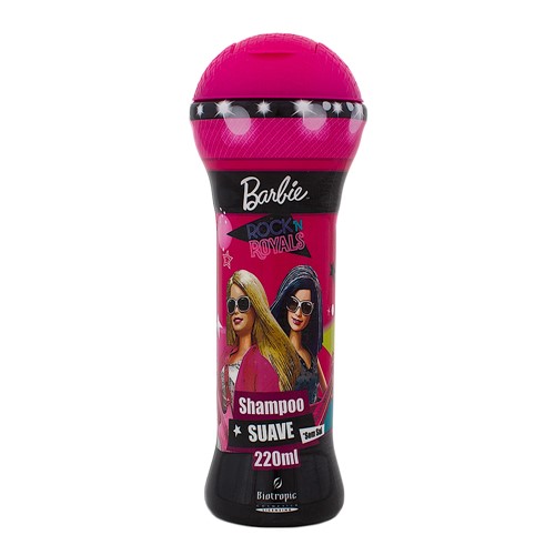 Shampoo Infantil Barbie Rock'n Royals Suave Todos os Tipos de Cabelos Sem Sal com 220ml
