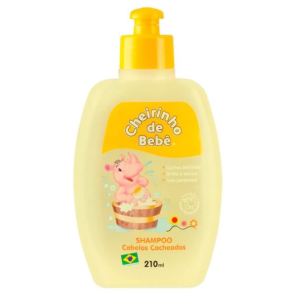 Shampoo Infantil Cheirinho de Bebê Cabelos Cacheados 210ml - Cheirinho Bebê
