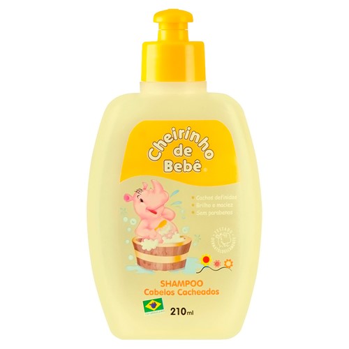 Shampoo Infantil Cheirinho de Bebê Cabelos Cacheados 210ml