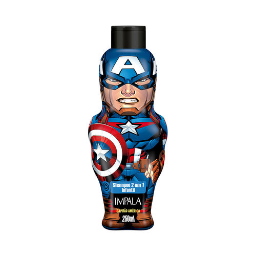 Shampoo Infantil Impala Avengers Capitão America 2 em 1 - 250ml