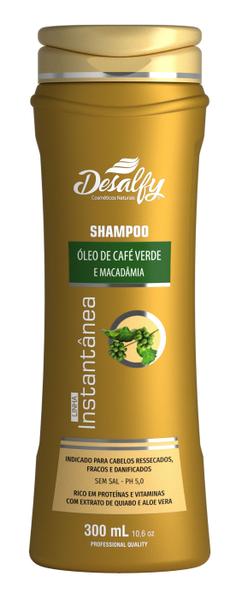Shampoo Instantânea - Óleo de Café Verde e Macadâmia - 300ml - Desalfy Cosméticos Naturais