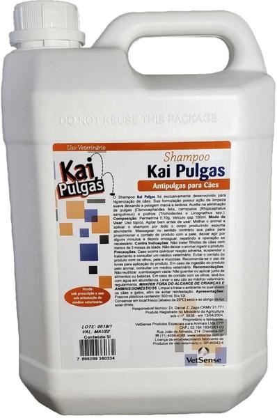 Shampoo Kai Pulgas Vetsense 5 Litros