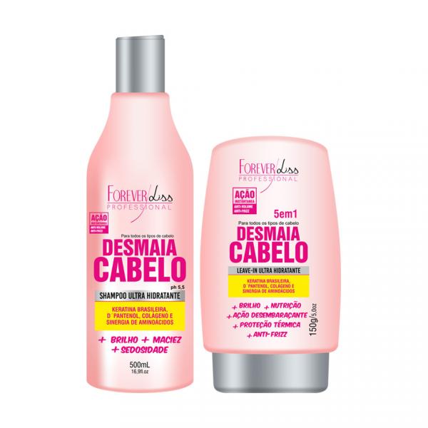 Shampoo + Leave In Desmaia Cabelo Ultra Hidratação Forever Liss
