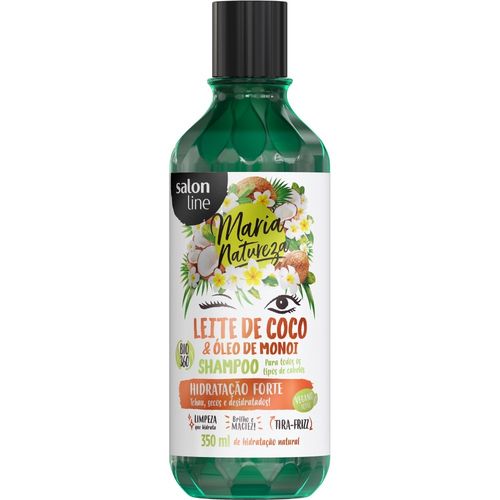 Shampoo Leite de Coco e Óleo de Monoi - Hidratação - 350ml - Maria Natureza - Salon Line